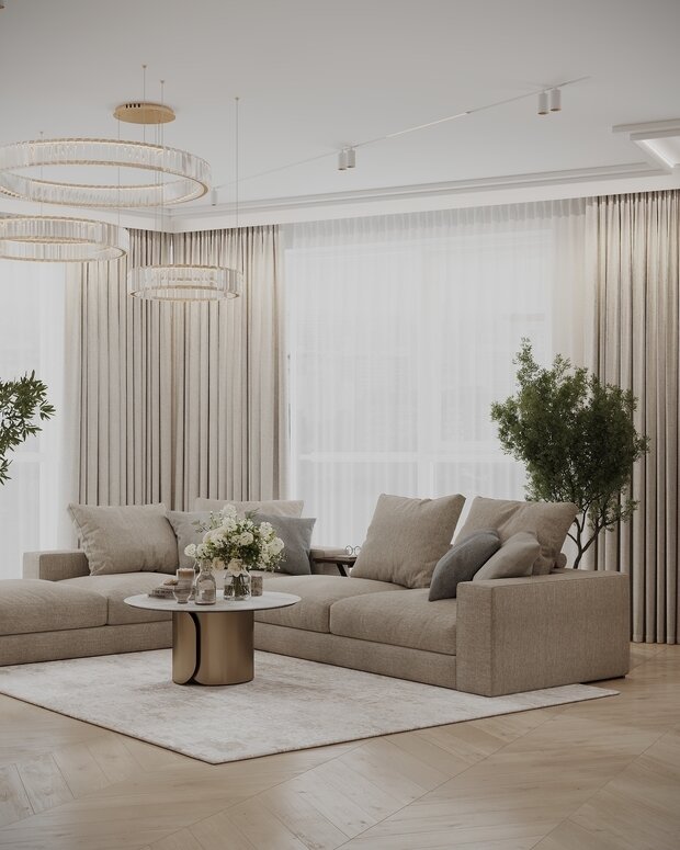 Фото из портфолио Дизайн-проект квартиры в ЖК «Миръ» в стиле современной классики – фотографии дизайна интерьеров на INMYROOM