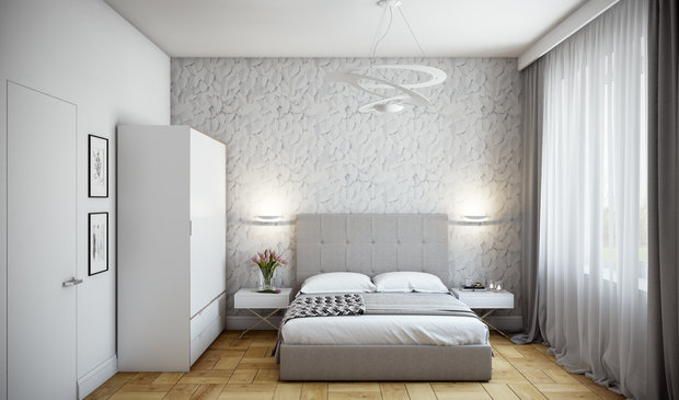 Фотография: Спальня в стиле Скандинавский, Современный, Дом, Минимализм, Проект недели, Подмосковье, архитектурное бюро 108, Екатерина Грицан – фото на INMYROOM
