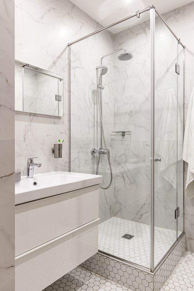 Фотография: Ванная в стиле Скандинавский, Современный, Квартира, Проект недели, Санкт-Петербург, 1 комната, 40-60 метров, Антон Бипиташ – фото на INMYROOM