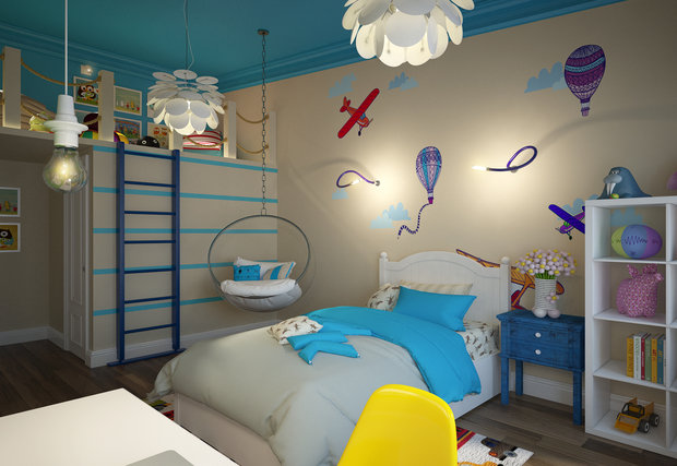 Фото из портфолио Проект таун-хауса в ЖК "Рижский квартал": благородный синий цвет в интерьере – фотографии дизайна интерьеров на INMYROOM