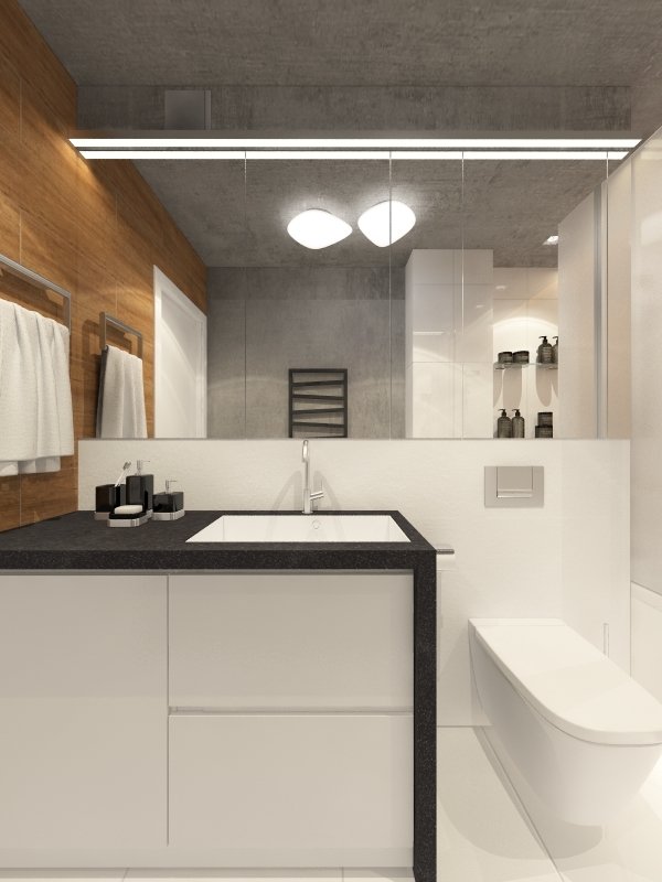 Фото из портфолио Бетон и глянец. Квартира для двоих – фотографии дизайна интерьеров на INMYROOM