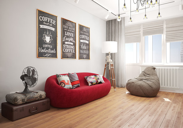 Фотография: Гостиная в стиле Лофт – фото на INMYROOM