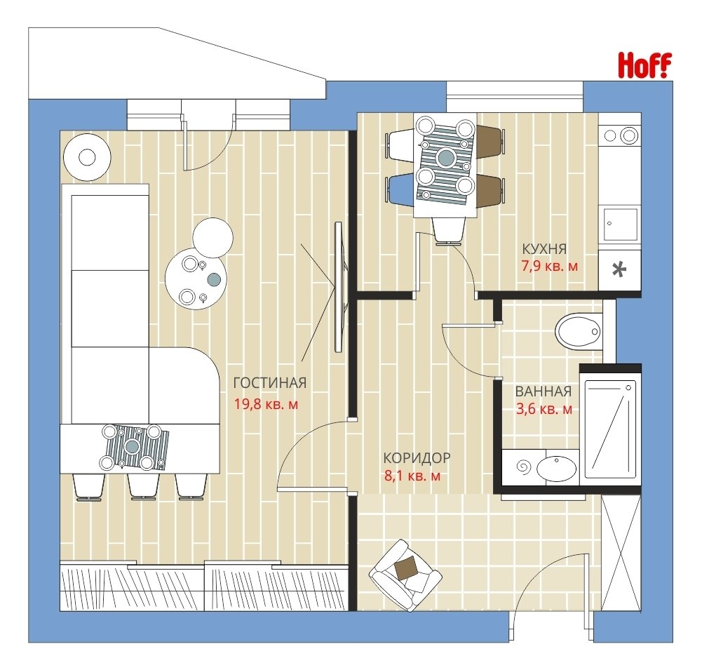 Фотография: в стиле , Планировки, Советы, HOFF, П-44, Панельный дом, 1 комната, до 40 метров – фото на INMYROOM Фотография: в стиле , Планировки, Советы, HOFF, П-44, Панельный дом, 1 комната, до 40 метров – фото на INMYROOM