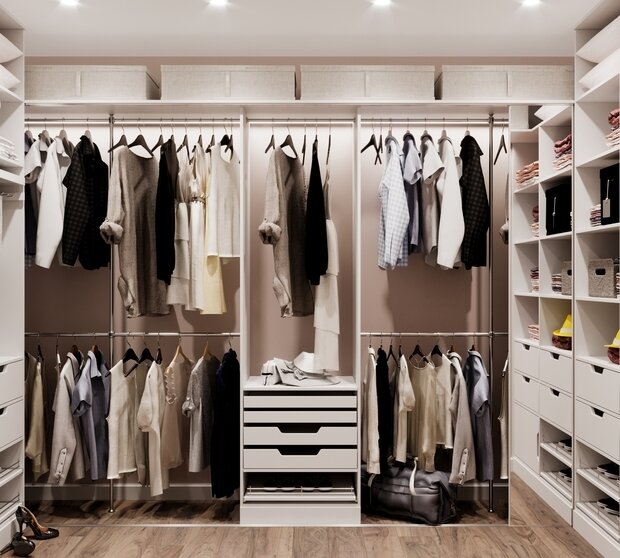 Фотография: Гардеробная в стиле Современный, Эклектика, Квартира, Проект недели, Санкт-Петербург, 3 комнаты, Более 90 метров, VizDiz, Илона Ореховская – фото на INMYROOM