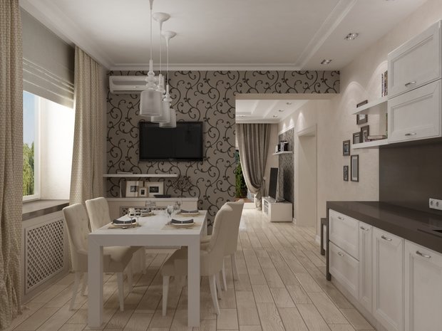 Фото из портфолио Кухня-Гостиная – фотографии дизайна интерьеров на INMYROOM