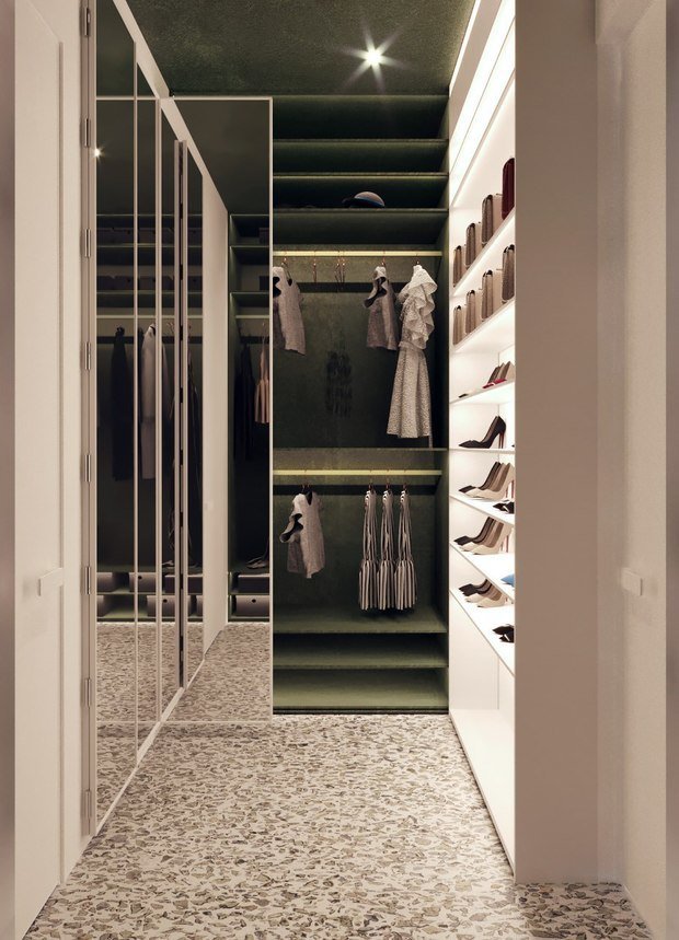 Фотография: Гардеробная в стиле Современный, Квартира, Исландия, Проект недели, Москва, 3 комнаты, 60-90 метров – фото на INMYROOM