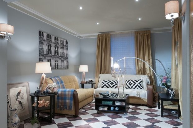 Фотография: Гостиная в стиле Эклектика, Кухня и столовая, Дом, Дома и квартиры – фото на INMYROOM