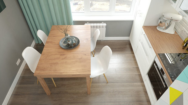Фото из портфолио 2-к квартира, 64 м2 – фотографии дизайна интерьеров на INMYROOM