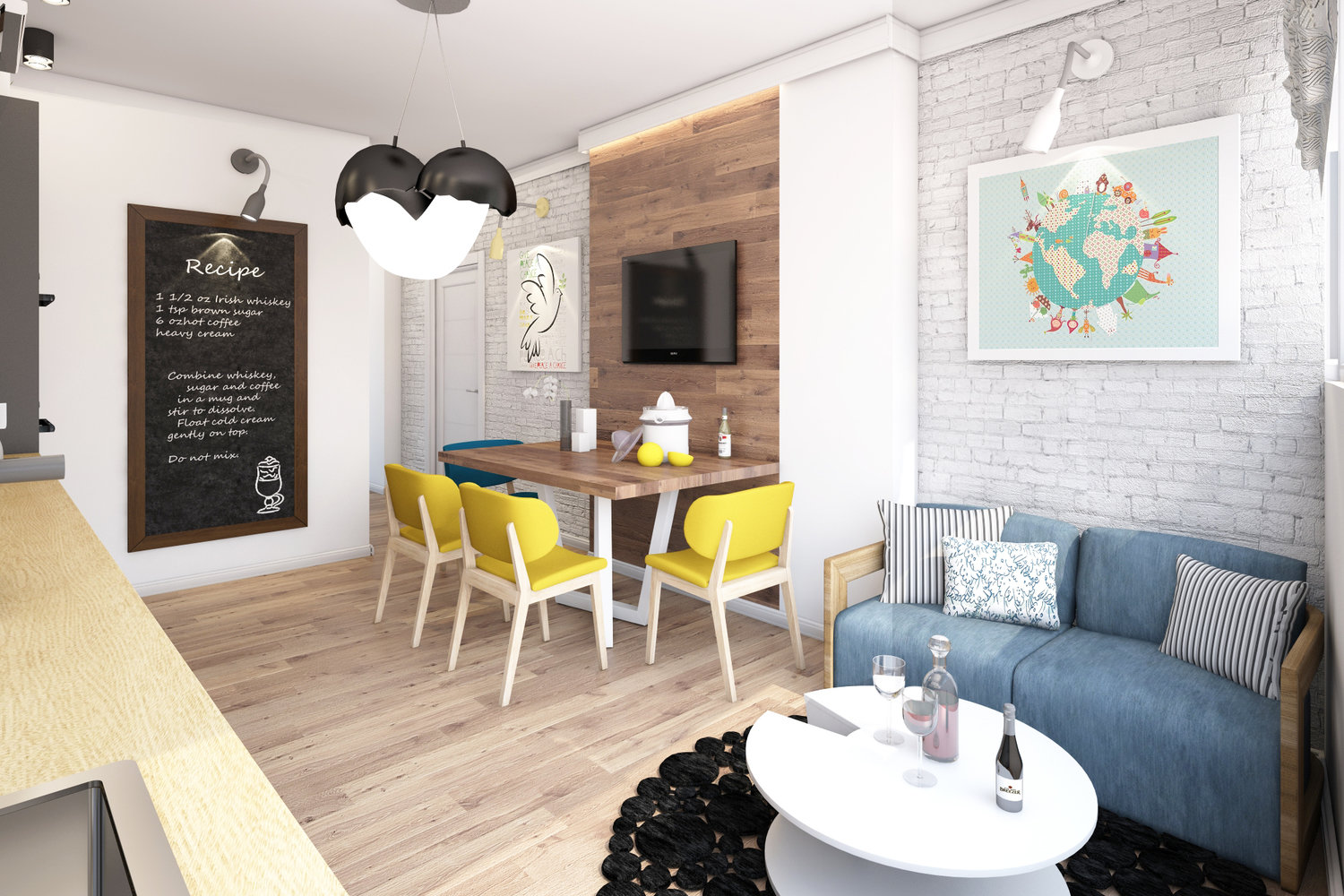 Фото из портфолио Двухкомнатная квартира на Новороссийской – фотографии дизайна интерьеров на INMYROOM Фото из портфолио Двухкомнатная квартира на Новороссийской – фотографии дизайна интерьеров на INMYROOM