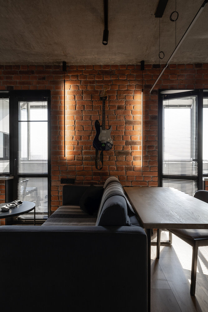 Фотография: Гостиная в стиле Лофт, Современный, Квартира, Студия, Проект недели, Самара, 40-60 метров, ART METR – фото на INMYROOM