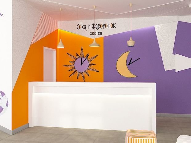 Фото из портфолио Дизайн-проект хостела "Сова и Жаворонок" – фотографии дизайна интерьеров на INMYROOM