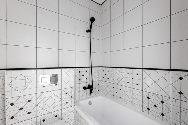 Фотография: Ванная в стиле Скандинавский, Современный, Минимализм, Малогабаритная квартира, Квартира, Проект недели, Самара, 2 комнаты, до 40 метров, Александра Баканова – фото на INMYROOM