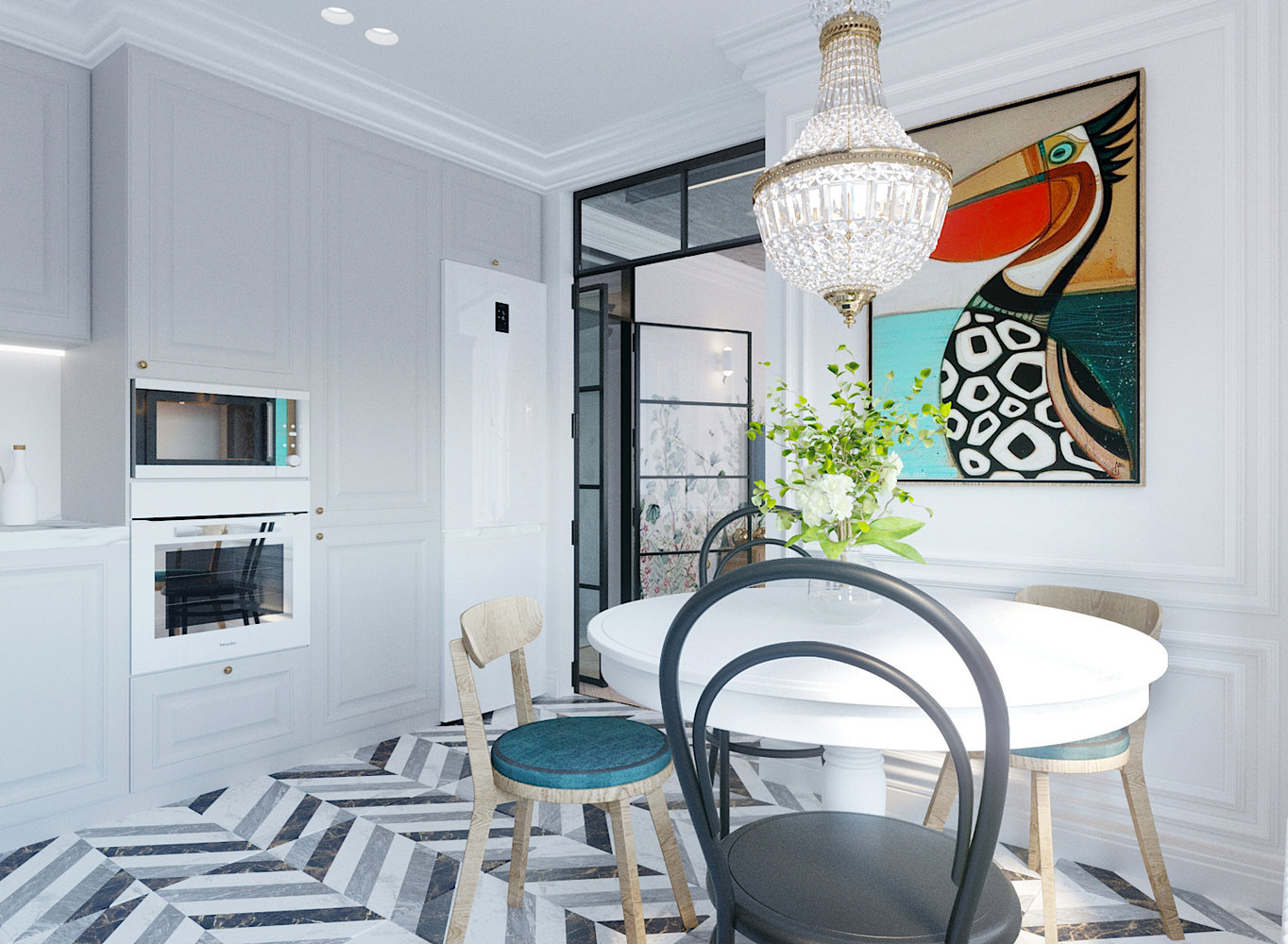 Фото из портфолио Дизайн трехкомнатной квартиры – фотографии дизайна интерьеров на INMYROOM Фото из портфолио Дизайн трехкомнатной квартиры – фотографии дизайна интерьеров на INMYROOM