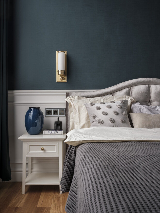 Фотография: Спальня в стиле Классический, Современный, Эклектика, Квартира, Проект недели, Москва, 2 комнаты, 40-60 метров – фото на INMYROOM