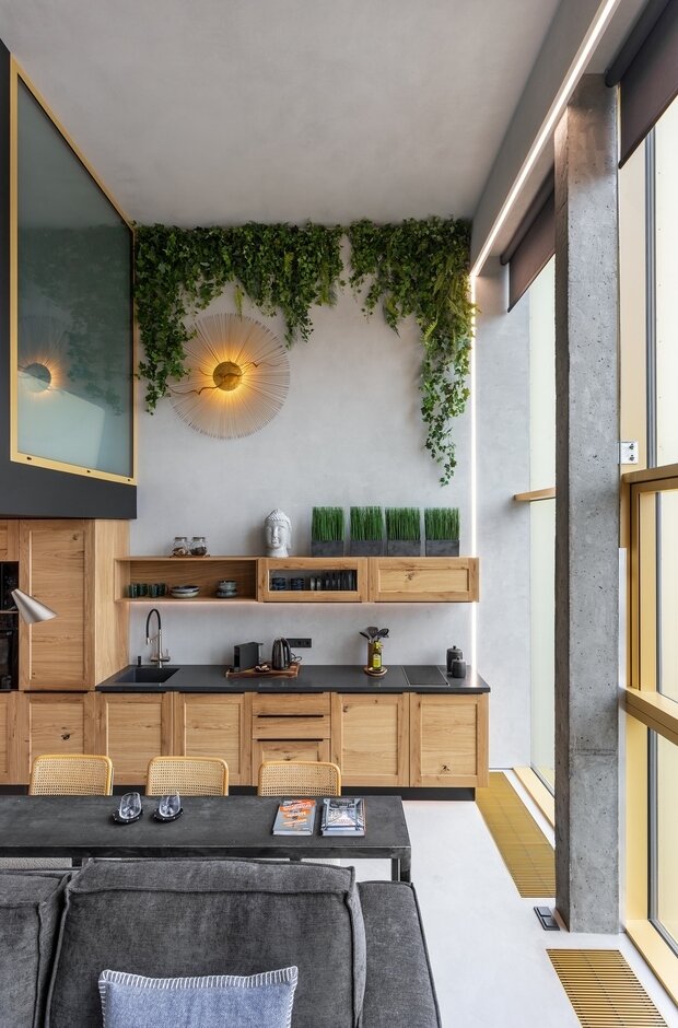 Фотография: Кухня и столовая в стиле Современный, Эко, Квартира, Проект недели, Москва, 2 комнаты, 40-60 метров, Studio36, Ольга Исаева – фото на INMYROOM