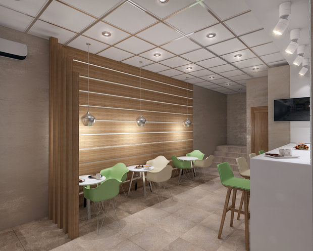 Фото из портфолио Проект кафе в Амурской области – фотографии дизайна интерьеров на INMYROOM