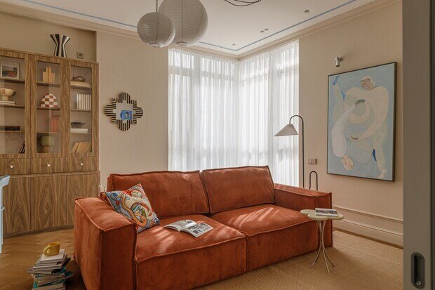 Фотография: Гостиная в стиле Современный, Квартира, Проект дня, Астана, 60-90 метров, современный с элементами эклектики, Динара Усманова – фото на INMYROOM