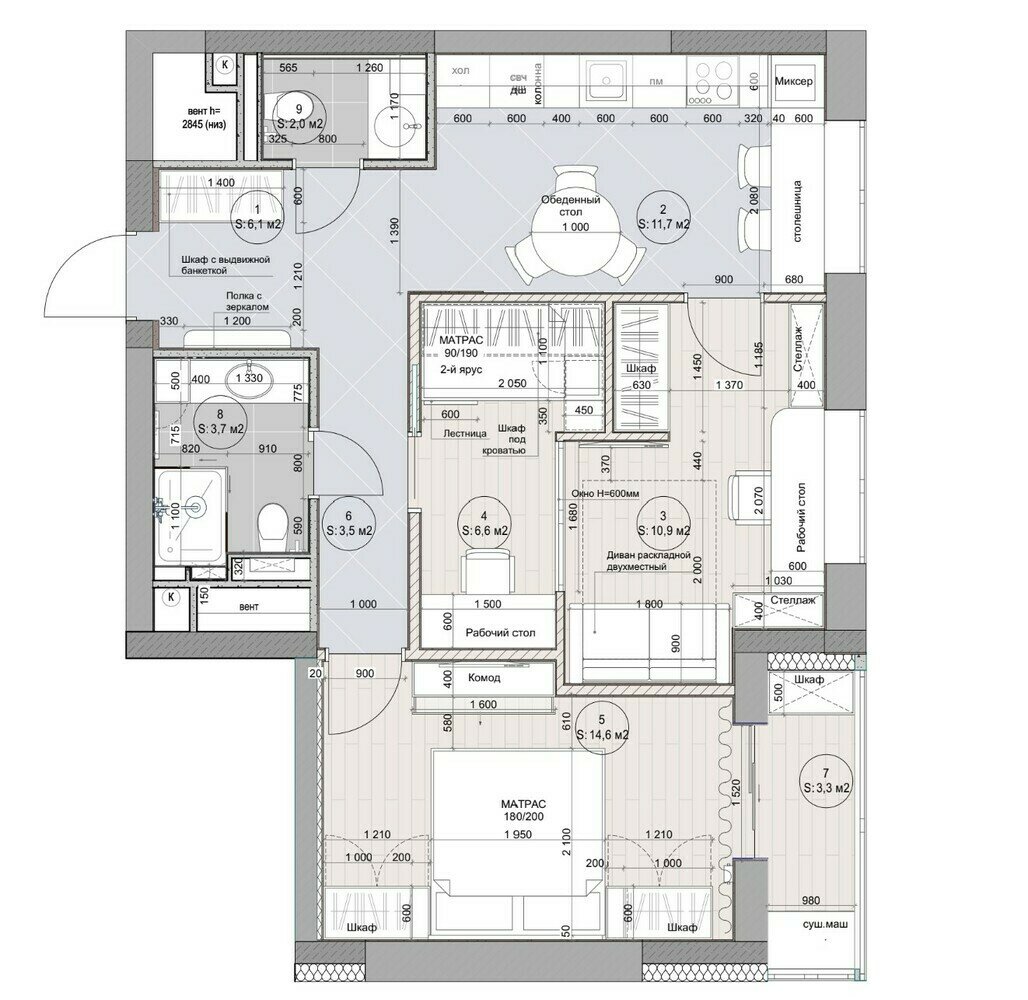 Фотография: Планировки в стиле , Современный, Квартира, Проект дня, Москва, 3 комнаты, 60-90 метров, Archbutik – фото на INMYROOM Фотография: Планировки в стиле , Современный, Квартира, Проект дня, Москва, 3 комнаты, 60-90 метров, Archbutik – фото на INMYROOM