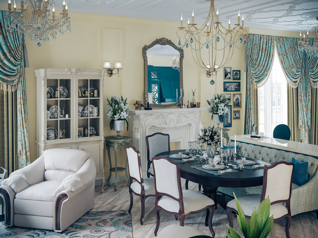 Фото из портфолио Романтичная неоклассика. Дом в Калининграде. – фотографии дизайна интерьеров на INMYROOM