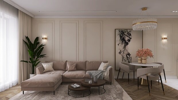 Фото из портфолио Кухня-гостиная Неоклассика – фотографии дизайна интерьеров на INMYROOM
