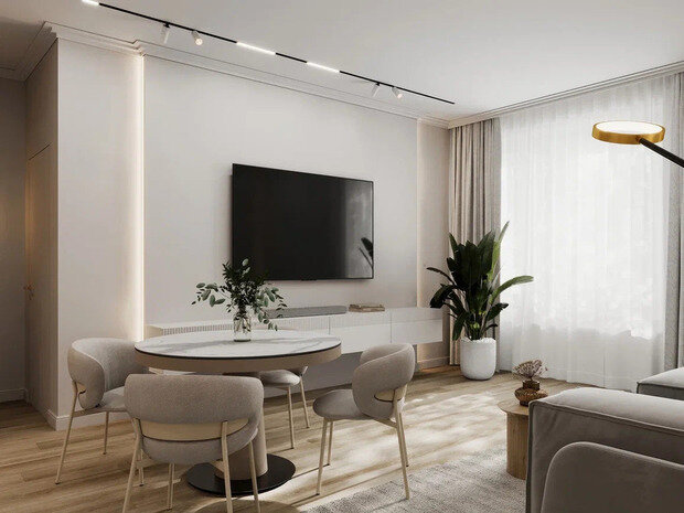 Фото из портфолио Дизайн интерьера квартиры в ЖК «Прайм Приморский» в стиле современной классики – фотографии дизайна интерьеров на INMYROOM