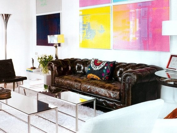 Фотография: Гостиная в стиле Современный, Эклектика, Классический, Декор интерьера, Великобритания, Мебель и свет, Диван – фото на INMYROOM