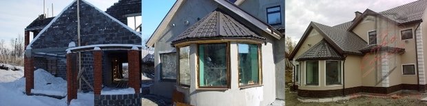 Фото из портфолио Загородный дом. Фасад. До и после проекта. – фотографии дизайна интерьеров на InMyRoom.ru