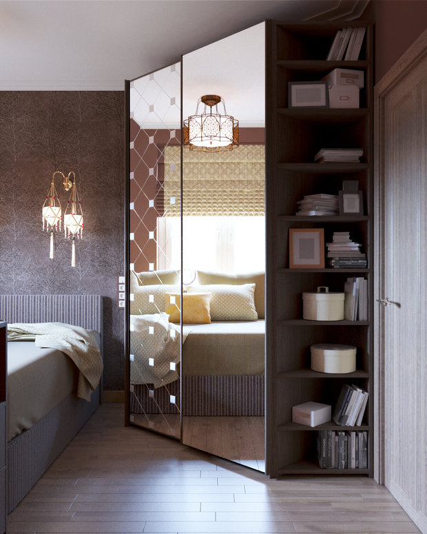Фотография: Спальня в стиле Восточный, Проект недели, ЖК АРТ, Красногорск, Студия 3.14, 4 и больше, 60-90 метров, Монолитно-кирпичный, ЖК «АРТ», энциклопедия_интерьер – фото на INMYROOM