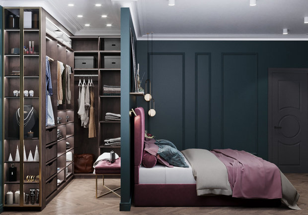 Фотография: Спальня в стиле Классический, Современный, Кухня и столовая, Ванная, Гостиная, Детская, Гардеробная, Квартира, Проект недели, Зеленый, Синий, Розовый, 3 комнаты, 60-90 метров, ПРЕМИЯ INMYROOM – фото на INMYROOM