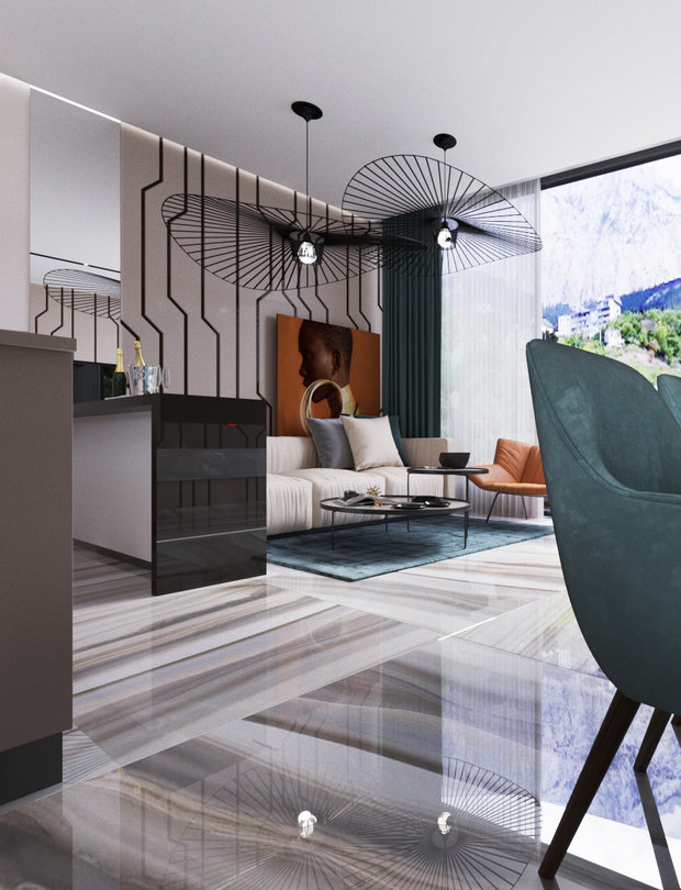 Фото из портфолио Апартаменты в ЖК Аю-Даг 1713 – фотографии дизайна интерьеров на INMYROOM