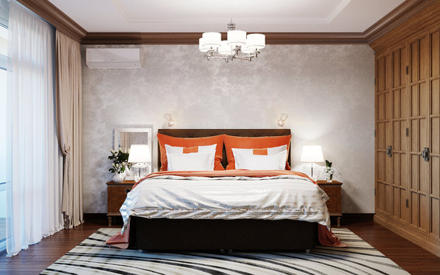 Фото из портфолио Осенние краски в интерьере спальни – фотографии дизайна интерьеров на INMYROOM