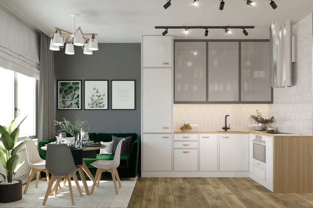 Фото из портфолио ЖК Ясный, квартира в скандинавском стиле – фотографии дизайна интерьеров на INMYROOM