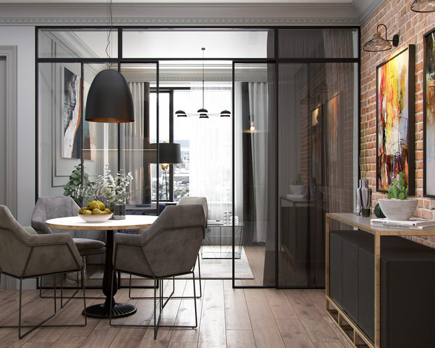 Фото из портфолио Квартира в ЖК "Маяковский". Мягкий лофт для молодой семьи – фотографии дизайна интерьеров на INMYROOM