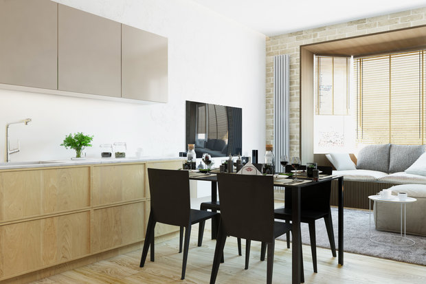 Фото из портфолио Эко-минимализм на "Смольном Проспекте"Квартира для отдыха, где нет ничего лишнего – фотографии дизайна интерьеров на INMYROOM