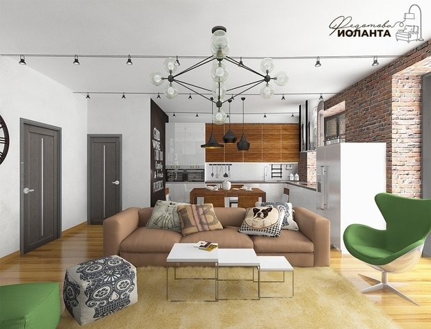 Фото из портфолио Лофт гостиная – фотографии дизайна интерьеров на INMYROOM