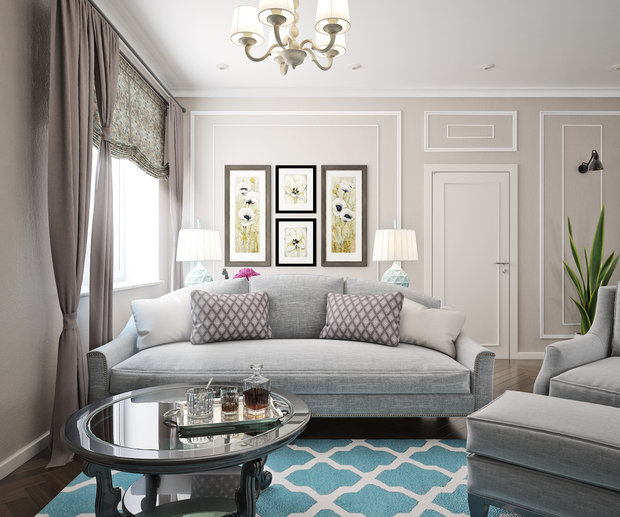 Фотография: Гостиная в стиле Прованс и Кантри, Классический, Современный, Дом, Проект недели, интерьер кабинета, кухня-гостиная дизайн, Челябинск, Валерия Стенникова, Insomnia, американский стиль – фото на INMYROOM