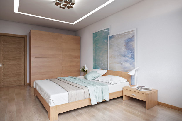 Фото из портфолио Светлая спальня с лоджией – фотографии дизайна интерьеров на INMYROOM