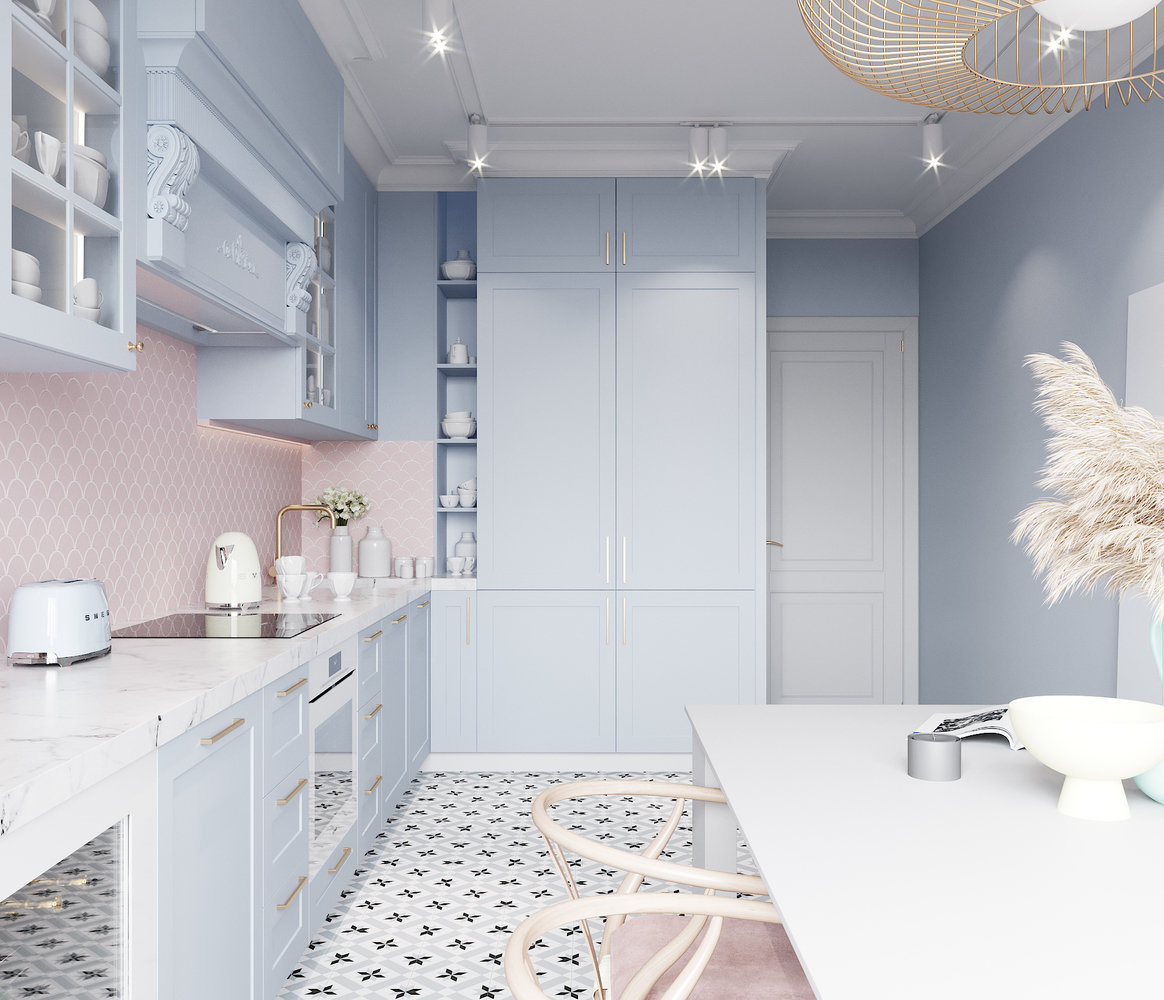 Фотография: Кухня и столовая в стиле Современный, Квартира, Проект недели, Санкт-Петербург, Елена Иванова, 3 комнаты, Более 90 метров – фото на INMYROOM