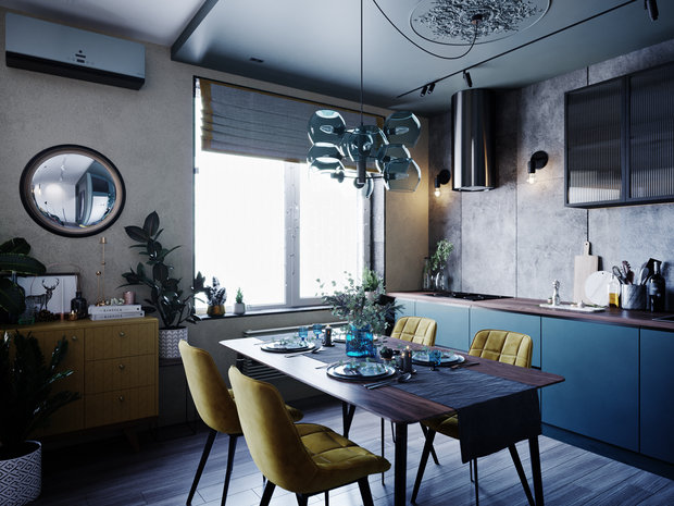 Фотография: Кухня и столовая в стиле Лофт, Современный, Эклектика, Квартира, Проект недели, Москва, 3 комнаты, 60-90 метров, Little Space, Евгения Шама – фото на INMYROOM