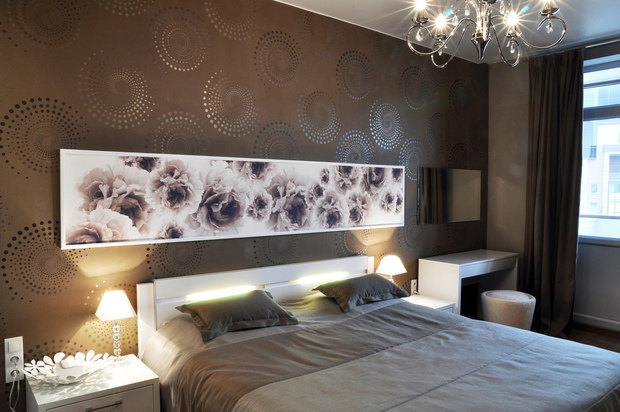 Фотография: Спальня в стиле Эклектика, Малогабаритная квартира, Квартира, Цвет в интерьере, Дома и квартиры, Белый, Переделка – фото на INMYROOM