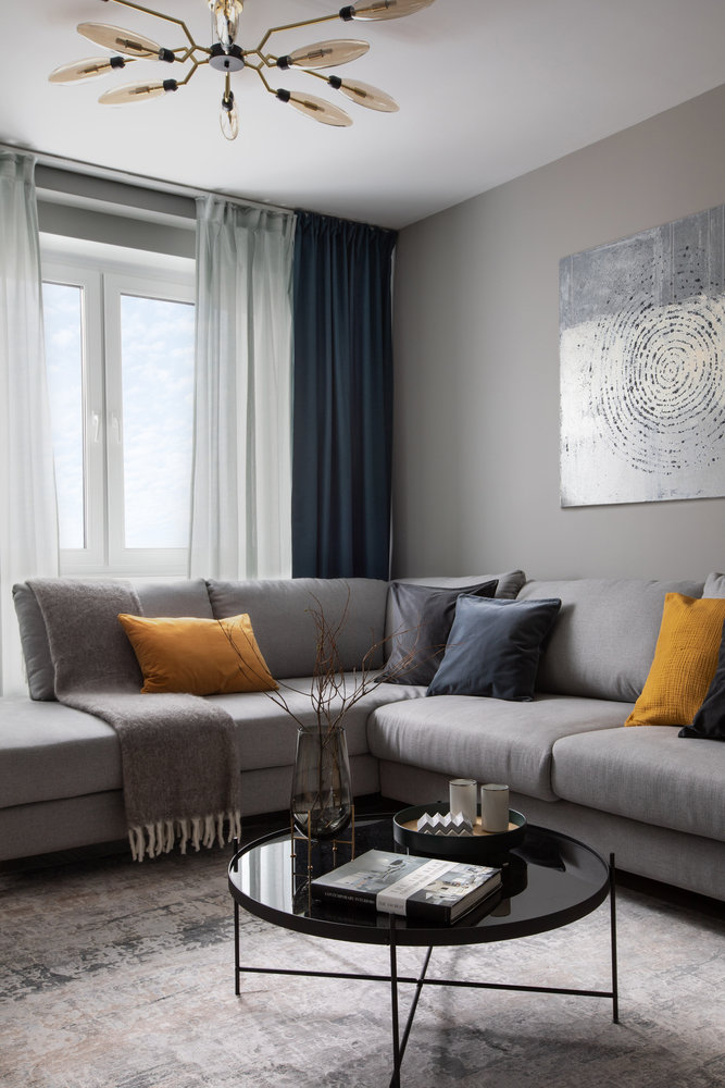 Фотография: Гостиная в стиле Современный, Квартира, Проект недели, Москва, 3 комнаты, 60-90 метров, Анна Никитина – фото на INMYROOM Фотография: Гостиная в стиле Современный, Квартира, Проект недели, Москва, 3 комнаты, 60-90 метров, Анна Никитина – фото на INMYROOM