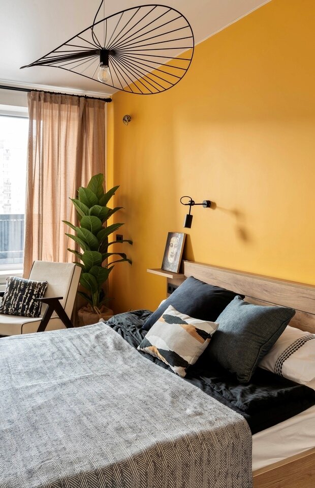 Фотография: Спальня в стиле Скандинавский, Современный, Квартира, Проект недели, Воронеж, 2 комнаты, 60-90 метров, Suningroom, Александра Мозговая – фото на INMYROOM