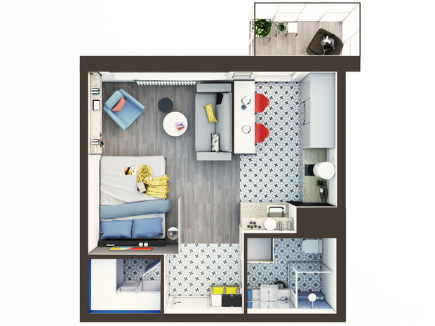 Фото из портфолио Квартира А18 – фотографии дизайна интерьеров на INMYROOM