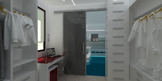Фотография: Гардеробная в стиле Современный, Хай-тек, Дом, Минимализм, Проект недели – фото на INMYROOM