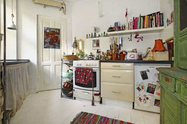 Фотография: Кухня и столовая в стиле Скандинавский, Малогабаритная квартира, Квартира, Дома и квартиры – фото на INMYROOM