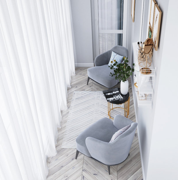 Фото из портфолио Незабудковый цвет – фотографии дизайна интерьеров на INMYROOM