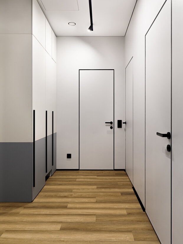 Фотография: Прихожая в стиле Современный, Квартира, Проект дня, Москва, Монолитный дом, 2 комнаты, 40-60 метров, Анна Водянова, Екатерина Абдуллина – фото на INMYROOM