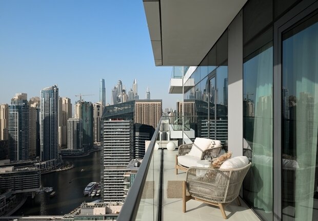 Фотография: Терраса в стиле Современный, Минимализм, Квартира, Проект дня, 4 и больше, Более 90 метров, Алена Горская, Дизайн-бюро Алены Горской, Дубай, ОАЭ – фото на INMYROOM