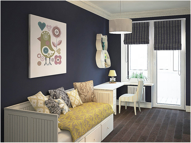 Фотография: Детская в стиле Скандинавский, Квартира, Цвет в интерьере, Дома и квартиры, Проект недели, Серый – фото на INMYROOM