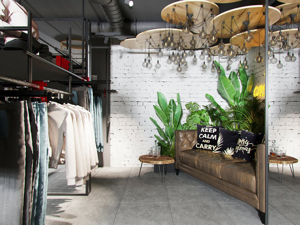 Фото из портфолио Интерьер магазина одежды – фотографии дизайна интерьеров на INMYROOM